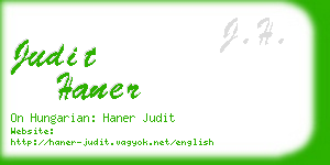 judit haner business card
